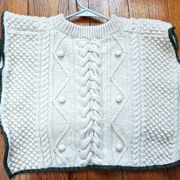 Rth cable knit petite poncho - Picture 3 of 6
